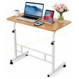 Mobile Standing Desk with Wheels (Wood)