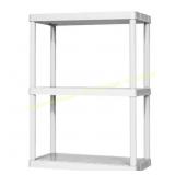3-tier Resin Freestanding Storage Unit, White