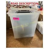 Plastic tote with lid