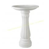 Union Products White Plastic 25 in. Bird Bath