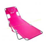 Ostrich Folding Chaise Beach Chair, Pink