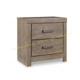 Culverbach Vintage Gray Nightstand 2-Drawers