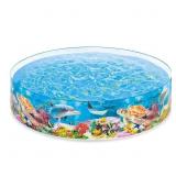 Intex 96-in L x 96-in W Blue Round Kiddie Pool