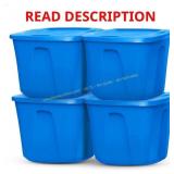 Homz 4-Pack Heavy Duty Storage Bins 18Gal
