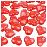 Red Acrylic Hearts 23mm - Vase Filler & Decor