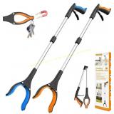 81cm Litter Picker 2-Pack, Blue/Orange