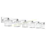 Aipsun 6-Light Chrome Vanity Light Fixtures