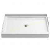 36 in. x 34 in. Single Threshold Center-Drain Show