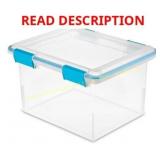 Sterilite 32qt Gasket Box Clear with Latches 4ct