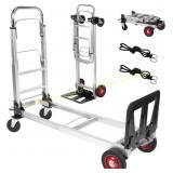 Aluminum 3-in-1 Folding Hand Truck, 500Lbs