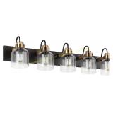 PRESDE Vintage Vanity Light, 5-Brass Black
