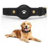 AirTag Dog Collar: Waterproof Nylon (Black)