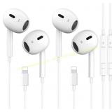 2 Packs iPhone Earphones with Mic