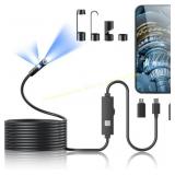 Kinpthy Endoscope with Light, 1920P, Dual-Lens