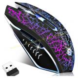 Wireless Gaming Mouse, 7-Color LED, 6 Buttons