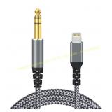 MFi 1/4" TRS Audio Cable for Lightning