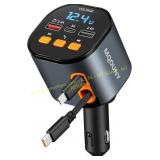 Retractable Car Charger 5-in-1 90W USB/BT