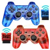 Hqeeun Wireless Controller for PS2, 2 Pack