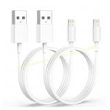 3ft USB to Lightning Cable MFi, 2 Pack, White