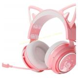 EASARS Wireless Cat Ear Headphones, Pink 50mm