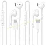 Apple MFi USB-C Headphones, 2-Pack with Mic