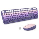 MOFII Wireless Keyboard & Mouse, 2.4G, Purple