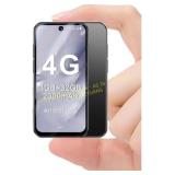 Mini Kids Phone, 4G Dual SIM Android 12 Black