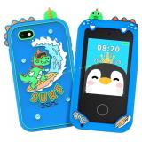 Kids Smart Phone Toy for 3-8 Boys (Blue)