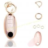 Nissan Key Fob Cover 4-Button Gold/Pink Small