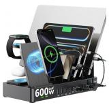 600W 15-in-1 Wireless Charger Station (Black)