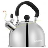 Stainless Steel Tea Kettle, 2 Qt Whistle