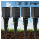 4 Pcs 4x4 Fence Post Anchor Spike (3.6")