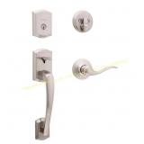 Kwikset Prescott Satin Nickel Entry Handleset