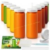 Ruckae 16oz Juice Bottles with Lids (10)