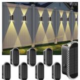 Solar Fence Lights Outdoor - 3 Modes 4-pack