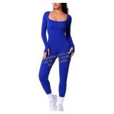 BRXL Long Sleeve Jumpsuit with Built-In Bra