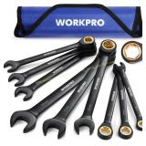 WORKPRO 9-Pc Anti-Slip Ratcheting Wrenches
