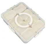Sectioned Platter with Lid, 8 Compartments