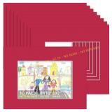 10 Pack Mats, 8x10 Red Matte, 4.5x6.5 Opening