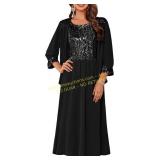 (M) Grace Karin Wedding Dress Two-Piece Sequin