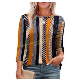 (L) XIEERDUO Womens 3/4 Sleeve Top Blouse