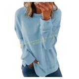 (L) Dokotoo Womens Stripe Top with Belt