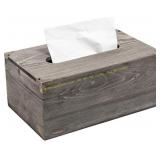 Liry Rustic Wood Tissue Box Holder