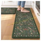 LEEVAN Anti Fatigue Kitchen Mats, Light Green