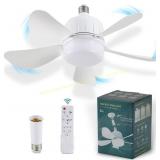 18" Socket Fan Light with Remote (LED)
