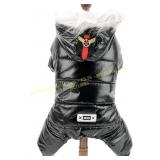 smalllee_lucky Pet Snowsuit Parka Coat M_black