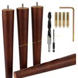 Airy Abode Walnut Wood Furniture Legs Kit