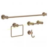 Nicoli 4-Piece Bath Hardware Kit, Bronze