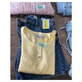 Celebrity Pink Henley Pointelle Top, Time and Tru