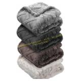 VitalCozy 4 Pcs Fleece Baby Blankets 30"x40" ( nav
